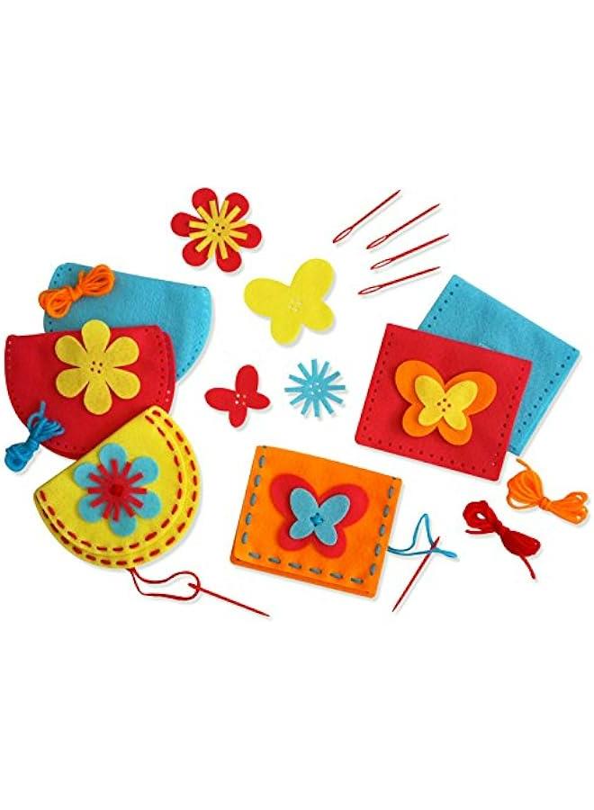 DIY Felt Purse Sewing Kit for Kids - Craft Kit with 8 Purses & Accessories - Develop Fine Motor Skills - Ages 4-8 Sewing Set - Fun Felt Craft for Kids  - Image 2
