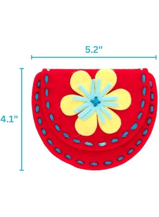DIY Felt Purse Sewing Kit for Kids - Craft Kit with 8 Purses & Accessories - Develop Fine Motor Skills - Ages 4-8 Sewing Set - Fun Felt Craft for Kids  - Image 5