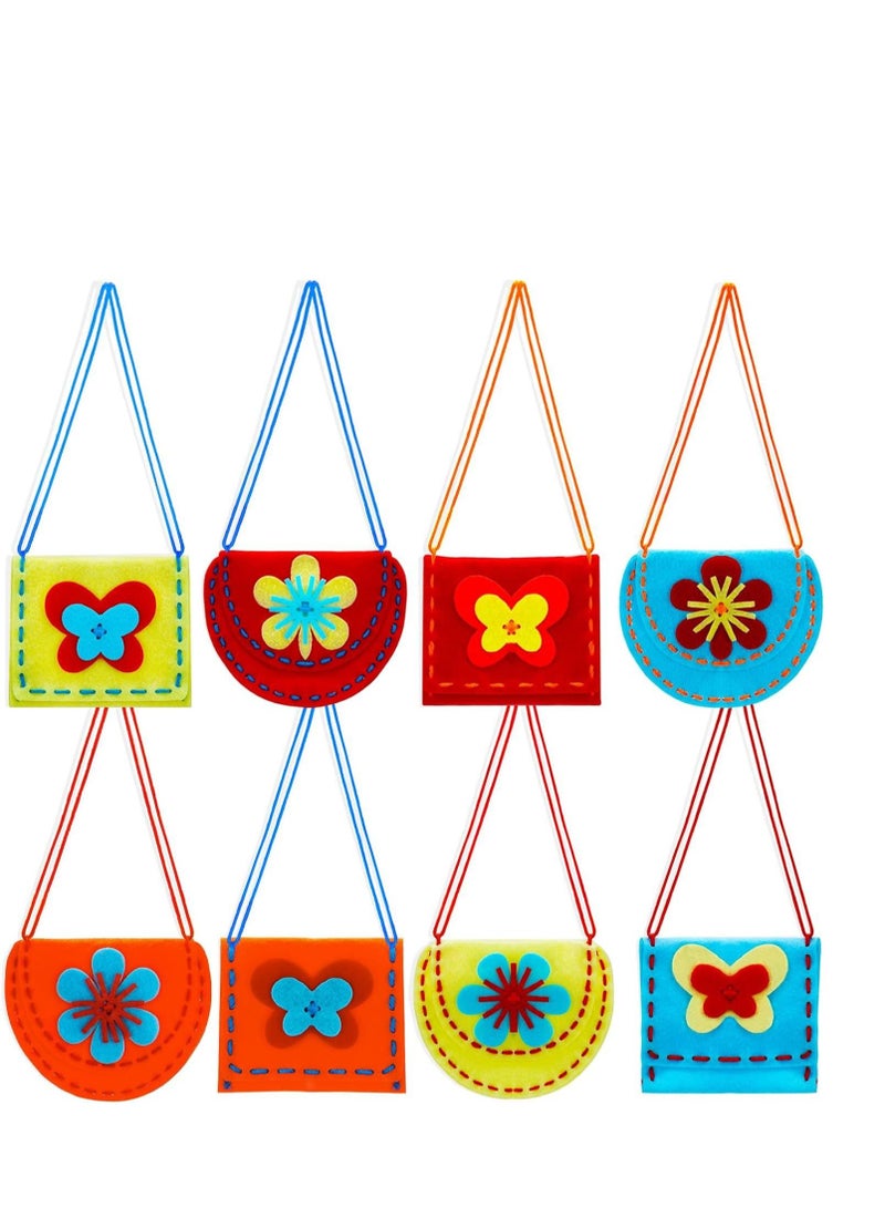 DIY Felt Purse Sewing Kit for Kids - Craft Kit with 8 Purses & Accessories - Develop Fine Motor Skills - Ages 4-8 Sewing Set - Fun Felt Craft for Kids  - Image 1
