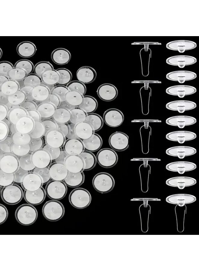 200pcs Self Adhesive Ceiling Hooks Transparent No Drill Wall Mounts For Lanterns Decorations - Image 3