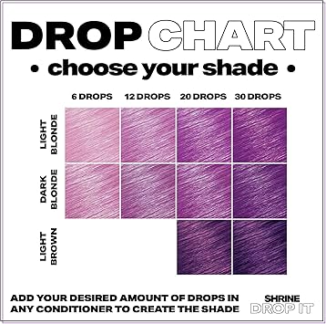 SHRINE Drop It SemiPermanent Hair Dye Drops Purple 20 ml - Image 5