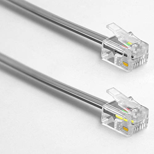 NECABLES 2Pack Phone Cord 6ft Telephone Cord Phone Cable RJ11 6P4C Male to Male for Landline and Fax - 6 Feet - Image 3