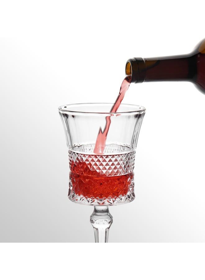 Paysky Wine Glasses Set of 2, Crystal Carving Wine Glass,Elegant Carving Design and Luxury Gift Box is Unique Red Wine Glass Gift for Women or Men 10oz - Image 3