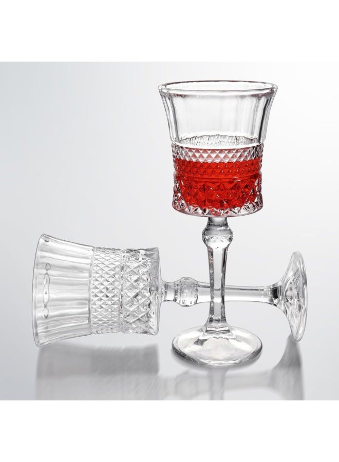 Paysky Wine Glasses Set of 2, Crystal Carving Wine Glass,Elegant Carving Design and Luxury Gift Box is Unique Red Wine Glass Gift for Women or Men 10oz - Image 2