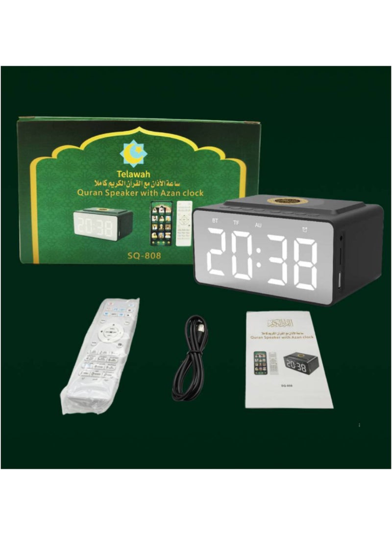 Digital Quran Speaker with Azan Alarm Clock, 8GB Memory, LED Display, and Bluetooth Connectivity - Image 4