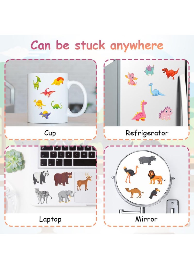 SYOSI Sticker Books, 4Pcs Reusable Sticker Book Learning Toys for 2 to 6 Years Old Boys Girls, Animal Sticker Books Ocean World Sticker Book for Toddler Educational Sticker Toy - Image 4