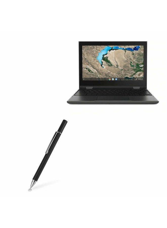 BoxWave قلم ستايلس لجهاز Lenovo 300e Chromebook الجيل الثاني (11.6 بوصة) - قلم ستايلس FineTouch، قلم ستايلس دقيق للغاية لجهاز Lenovo 300e Chromebook الجيل الثاني (11.6 بوصة) - أسود داكن - Image 1