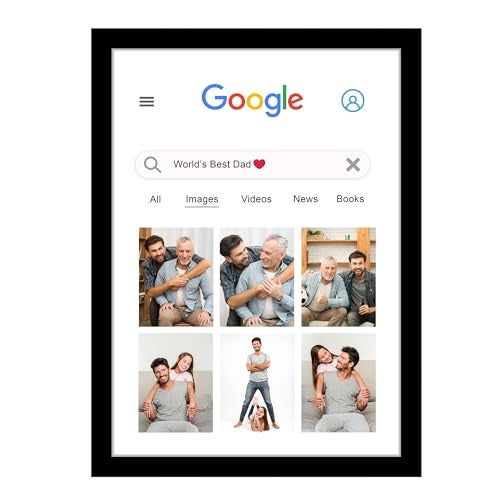 SNAP ART Wood Customized Google Page Photo Frame With 6 Photo Upload Collage Photo Print, Gift For Mother, Dad, Sister, Brother,Birthday, Anniversary, Rakhi(A4) - Image 1