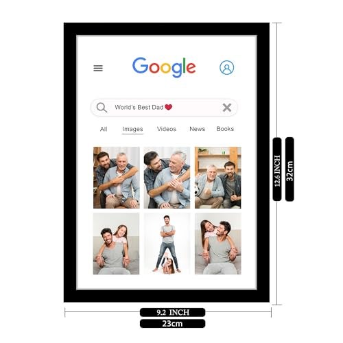 SNAP ART Wood Customized Google Page Photo Frame With 6 Photo Upload Collage Photo Print, Gift For Mother, Dad, Sister, Brother,Birthday, Anniversary, Rakhi(A4) - Image 3