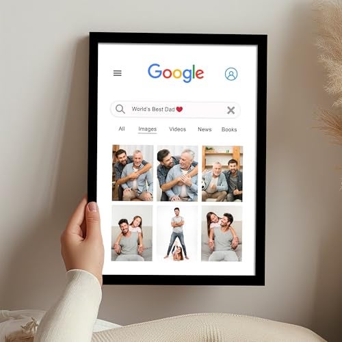 SNAP ART Wood Customized Google Page Photo Frame With 6 Photo Upload Collage Photo Print, Gift For Mother, Dad, Sister, Brother,Birthday, Anniversary, Rakhi(A4) - Image 2
