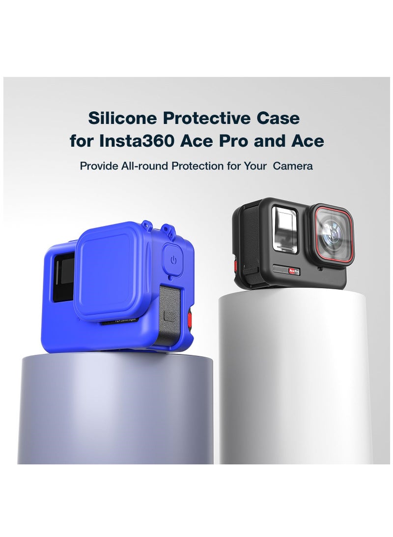 Silicone Cover Case for Insta360 Ace Pro Lens Cap Cover+Neck Rope Protective Silicone Cover for Insta360 Ace Pro Camera Skin Cover Sleeve Case  - Image 3