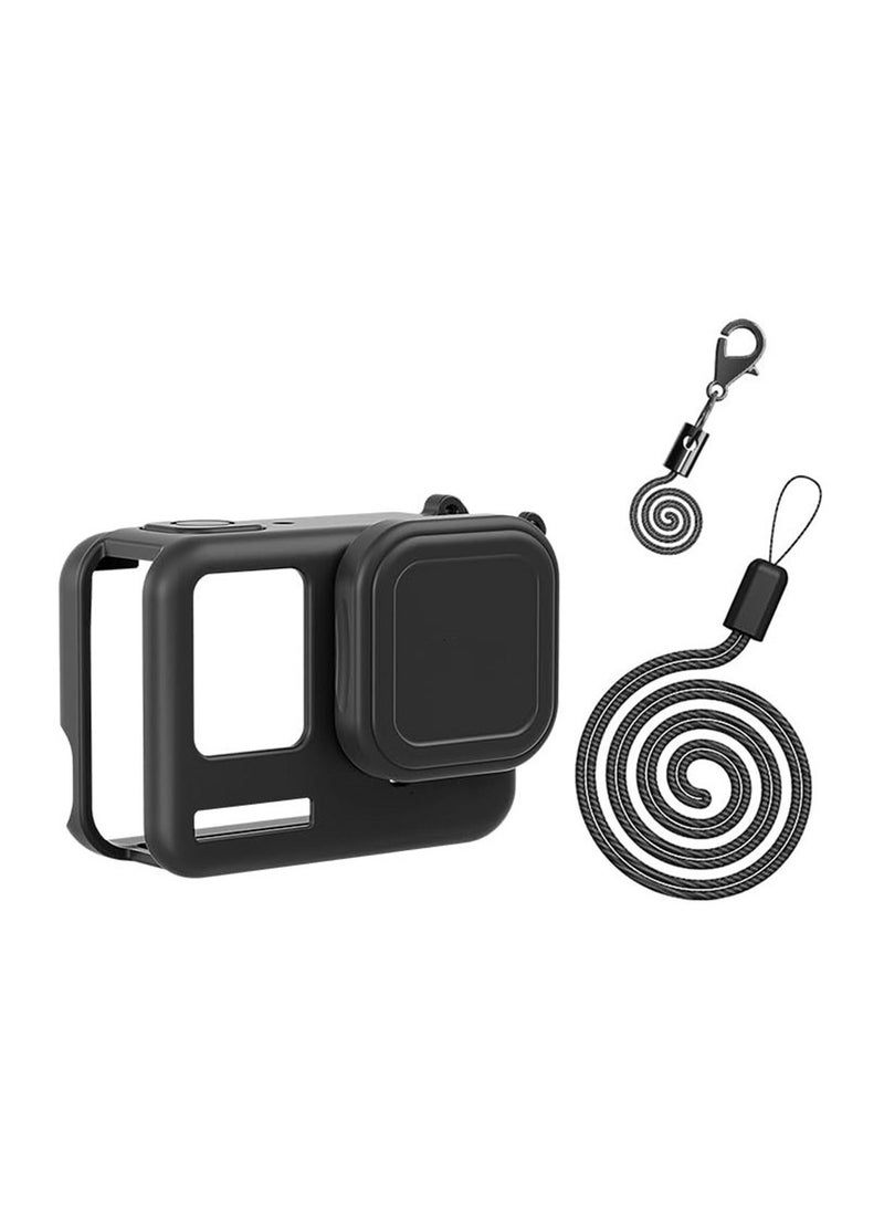 Silicone Cover Case for Insta360 Ace Pro Lens Cap Cover+Neck Rope Protective Silicone Cover for Insta360 Ace Pro Camera Skin Cover Sleeve Case - Image 1