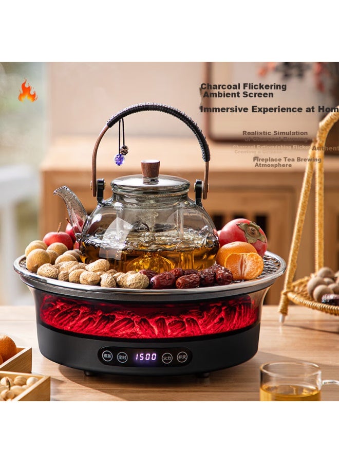 Yihutea Yi Hu Tea Stove Brewing Tea Set New Electric Tea Kettle Household Simulated Flame less Indoor High-end Heater - Image 1