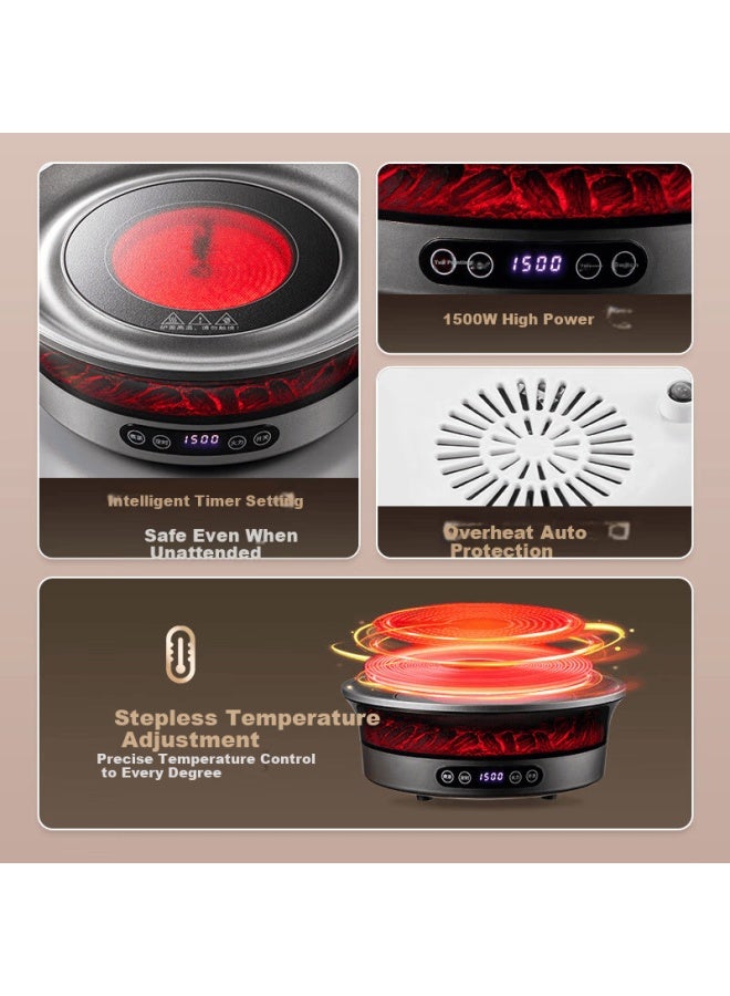 Yihutea Yi Hu Tea Stove Brewing Tea Set New Electric Tea Kettle Household Simulated Flame less Indoor High-end Heater - Image 4
