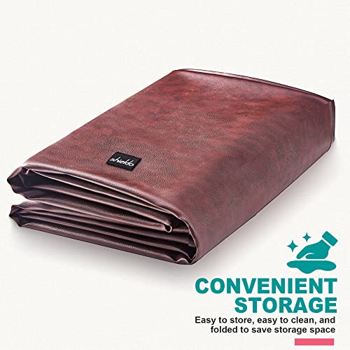 Shieldo Heavy Duty Leatherette Billiard Pool Table Cover,Waterproof&Tearproof Cover for Pool Table,7/8/9 Foot Fitted(7FT/Brown) - Image 3