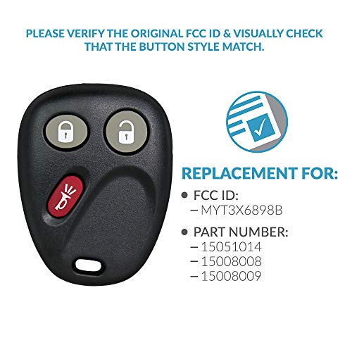 Keyless2Go Replacement for Keyless Entry Envoy Trailblazer Ascender Bravada MYT3X6898B - 2 Pack - Image 4