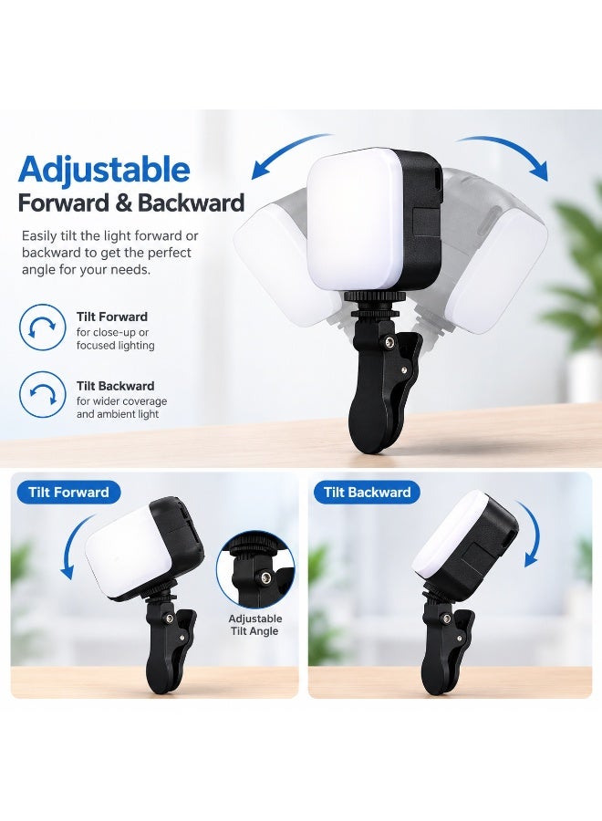 M-88 LED Video Light Rechargeable Type-C  with 3 Light Modes, Adjustable Brightness and Forward & Backward Tilt, Rechargeable Fill Light - Black - Image 3