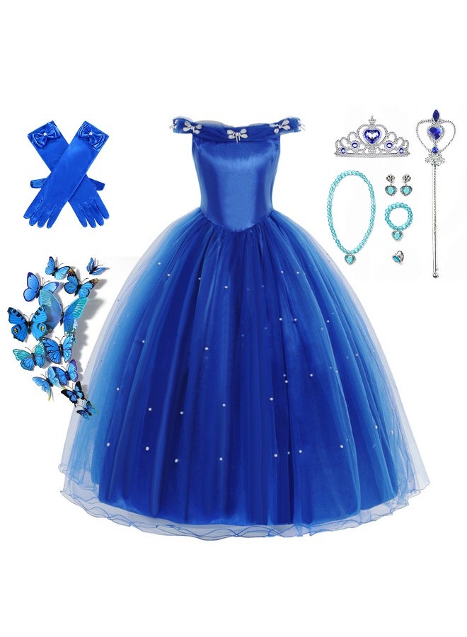 NIBEMINENT Cinderella's new summer girls' dress, Cinderella princess dress and Halloween performance costume for children - Image 1