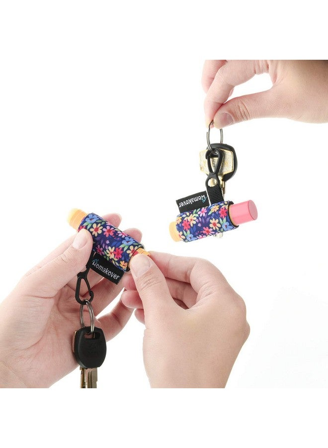 Homakover 6 Pack Compact Clipon Chapstick Holder Premium Release Clip Neoprene Sleeve With Clip Fits Most Standard Lip Balm - Image 2