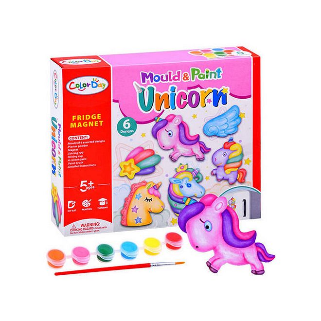 Color Day UKR Unicorns Mould & Paint Kit for Kids - 5+ Yrs Art and Craft Painting Set, Motor Skills Development, Creative Play - Image 1