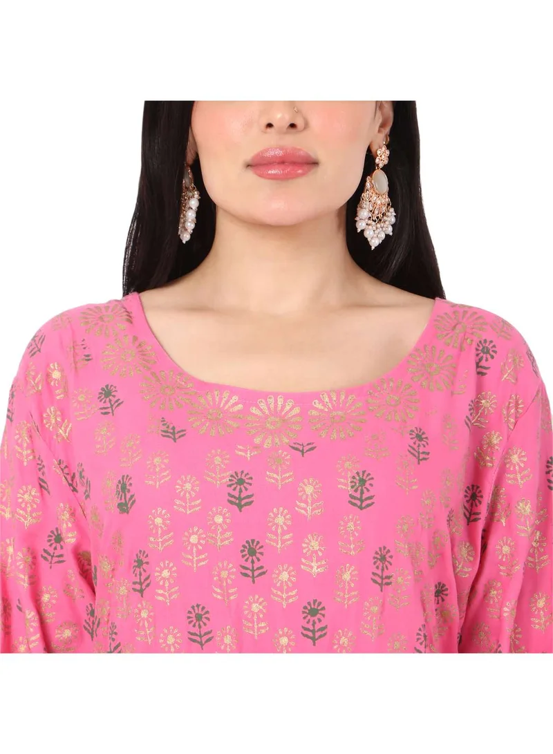 HANA & SARA MULTICOLOUR PRINTED LONG SLEEVES CASUAL SHORT ARABIC KAFTAN JALABIYA DRESS