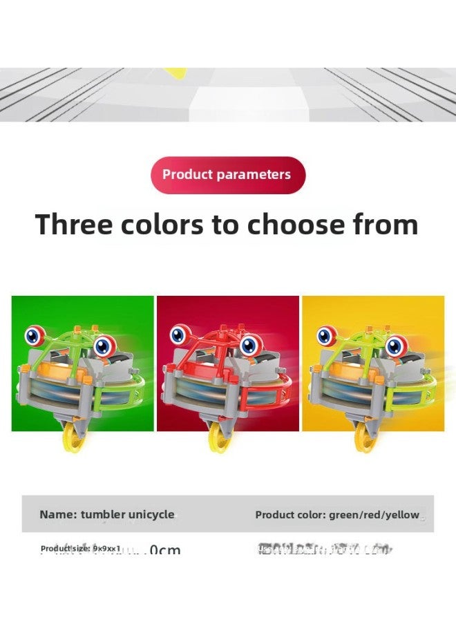 Educational Toy - Diy Electric Motorcycle Kit For Kids - Build Your Own Motorcycle Model Stem Learning Experience-Color:Tumbler Single Wheel Balance Car [red] + Rechargeable Battery  - Image 1