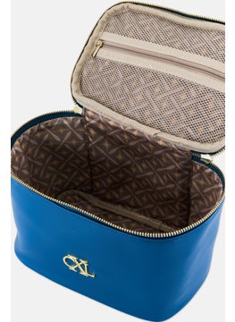 Christian Lacroix Women Brand Logo Medium Cosmetic Bag, Blue  - Image 3