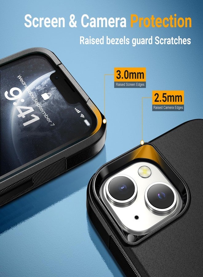 jaroco for iPhone 13 Case [Heavy Duty Protection][Military Grade Drop Protection][Shockproof] with Non-Slip Removable Phone Case 6.1''-Black - Image 4
