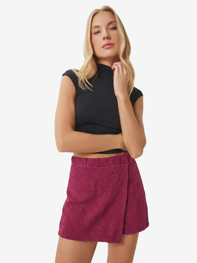 السعادة في إسطنبول ISTANBUL High Waist Mini Paneled Skirt
