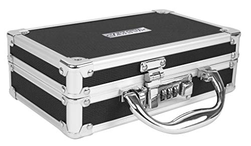 Vaultz Medicine Safe Case w/Combination Lock - Pack of 1 Cases, 8.35 x 5 x 2.5" - Black - Image 1