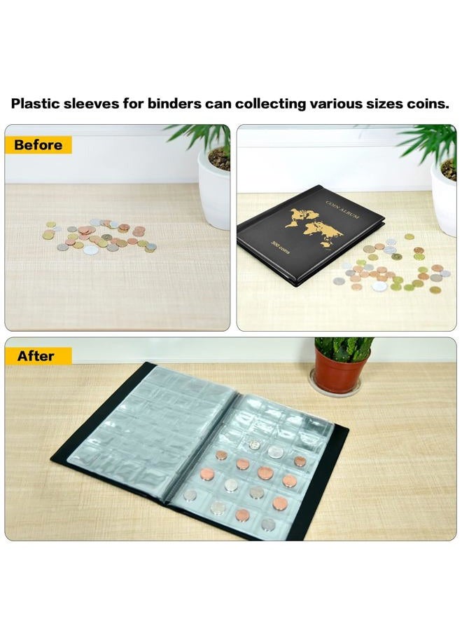 ANKHOH Coin Collection Book Holder Album for Collectors, 300 Pockets Coins Display Storage Case, Collecting Sleeves Organizer Box for Coin Collections Supplies, Money Currency, Pennies (Black) - Image 5