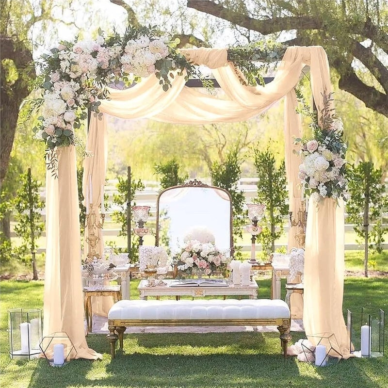 Practical versatile construction Chiffon Wedding Arch Draping Ceremony Reception Sheer Fabric Curtains for Party Stage for Backdrop(Sky Blue,75x600cm) Gulf popular simple design Multi-category warehouse equip Classic practical design Surface safe N/S/C nationwide deliver UV resistant Multi-price design picks Transit damage prevent build Easy assemble alternatives Multi option design General compatible practical design Dust tight seal Wide range expanded design Wear resistant Wide range compatible material Heat resistant All-in-one local deliver plan Instant order available stock Spec compliant trusted quality Repeated use resistant selected material Backup reserve local stock Chemical free Multiple design variants Repeated detach compatible build - Image 3