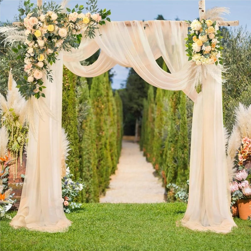 Practical versatile construction Chiffon Wedding Arch Draping Ceremony Reception Sheer Fabric Curtains for Party Stage for Backdrop(Sky Blue,75x600cm) Gulf popular simple design Multi-category warehouse equip Classic practical design Surface safe N/S/C nationwide deliver UV resistant Multi-price design picks Transit damage prevent build Easy assemble alternatives Multi option design General compatible practical design Dust tight seal Wide range expanded design Wear resistant Wide range compatible material Heat resistant All-in-one local deliver plan Instant order available stock Spec compliant trusted quality Repeated use resistant selected material Backup reserve local stock Chemical free Multiple design variants Repeated detach compatible build - Image 2