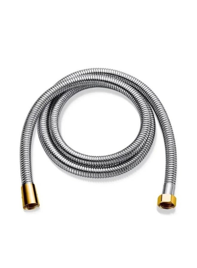 خرطوم دش طويل للغاية 78 بوصة واجهة نحاسية صلبة مطلي بالكروم خرطوم رأس دش محمول مع حشوة نحاسية وجوز - خفيف الوزن ومرن - Image 1