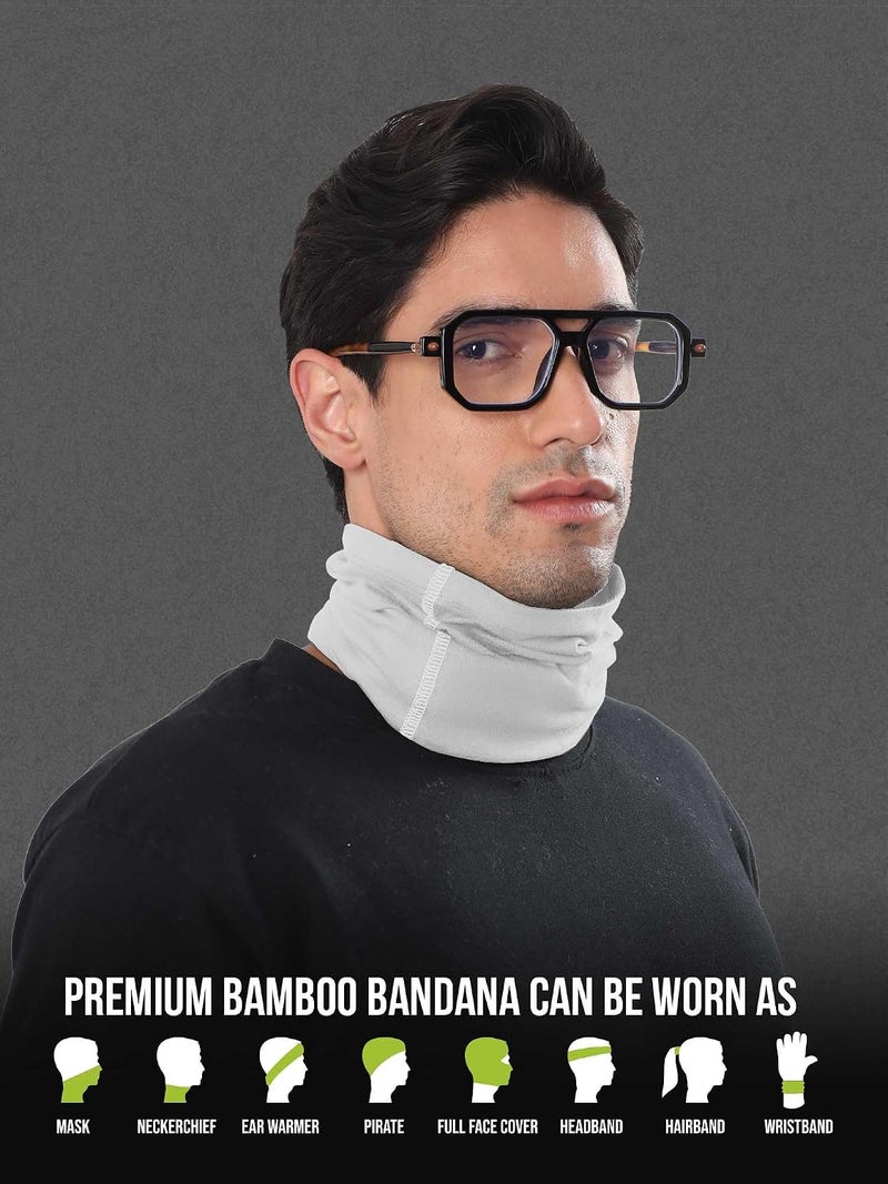 All usage compatible FREECULTR Unisex Printed Bamboo Bandana Anti Microbial Multipurpose Headband Cloth Face Mask for Dust and Sun Protection All climate suitability - Image 3