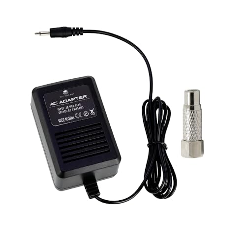 WICAREYO AC Power Supply Adapter with F Plug Female Adapter F Type Male Coax to RCA Female Jack RF Video TV Connector Compatible for 2600 System Console US Plug - Image 1