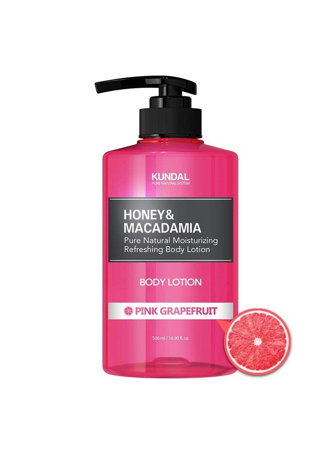 KUNDAL لوشن الجسم النقي من كوندال بنكهة الجريب فروت الوردي والعسل و الجوز المكاداميا (500 مل) - Image 1
