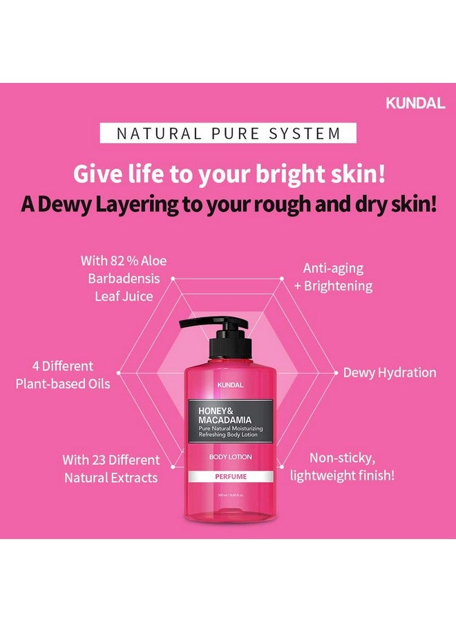 KUNDAL لوشن الجسم النقي من كوندال بنكهة الجريب فروت الوردي والعسل و الجوز المكاداميا (500 مل) - Image 3