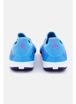 Adidas Kids Boy X Speedflow3 Turf Boots Shoes, Blue/Pink/White  - Image 3