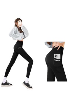 Generic Thick High Waist Yoga Pants with Pockets, Tummy Control Workout Running Yoga Leggings for Women Women's Joggers Pants Lightweight Athletic Leggings Tapered  - Image 1