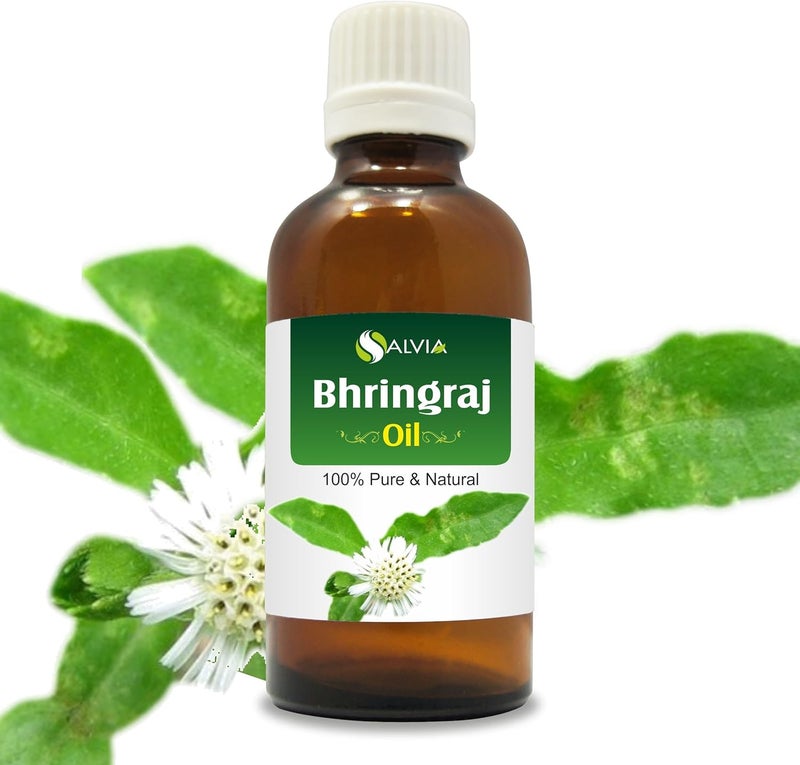 Salvia Bhringraj Oil Eclipta alba 100 Pure  Natural  Undiluted Uncut Cold Pressed Premium Oil Use for Aromatherapy Skin Care  Hair  Therapeutic Grade 338 fl oz