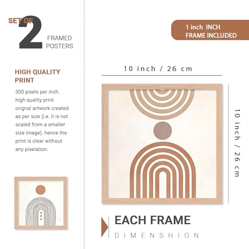 walllane - Minimal Art Framed Painting/Poster For Living Room, Bedroom, Office/Frames For Wall Decor (10 Inch x 13 Inch) Set Of 4 Cate- 034 - Image 4