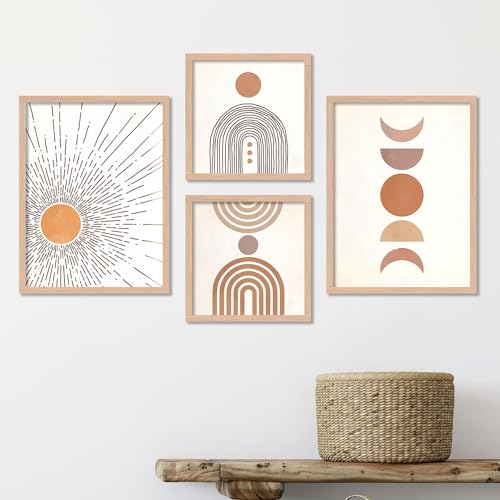 walllane - Minimal Art Framed Painting/Poster For Living Room, Bedroom, Office/Frames For Wall Decor (10 Inch x 13 Inch) Set Of 4 Cate- 034 - Image 5