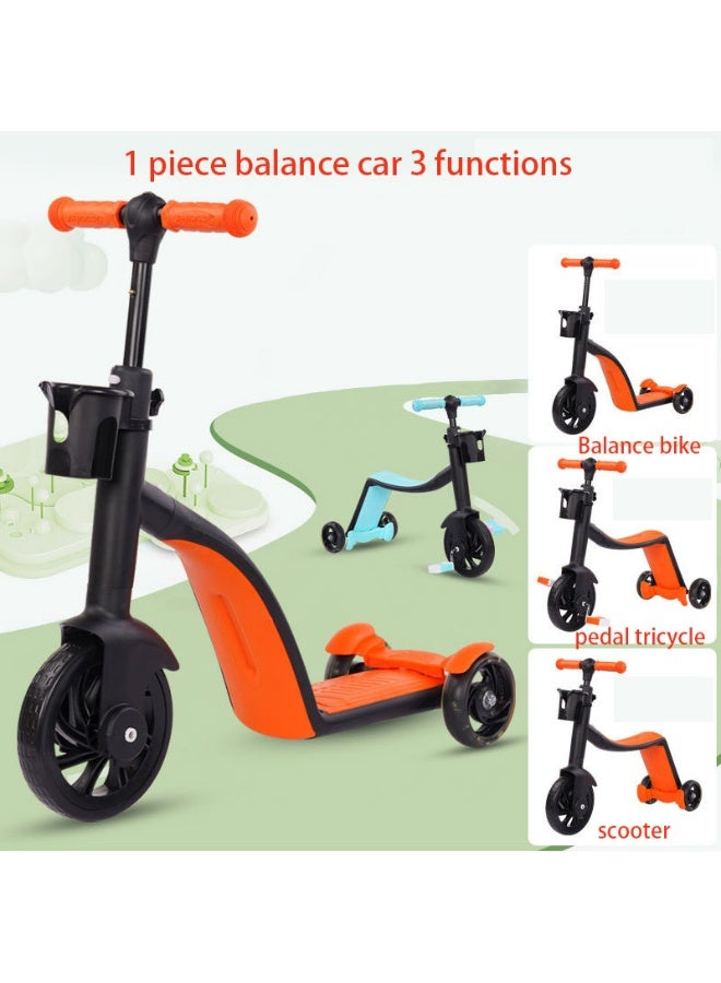 3-in-1 Convertible Kids Scooter & Tricycle – Foldable Ride-On Toy with Adjustable Seat and Handlebar – Balance Bike, Pedal Trike & Kick Scooter in One – For Toddlers and Preschoolers  - Image 2