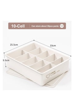 Generic Plastic Underwear Organizer, Stackable Underwear Storage Box with Dustproof Lid for Closet Wardrobe, Socks Pants Bra Dispenser for Bedroom Cabinet, Drawer Dividers for Scarves Ties Cables (For Pants)  - Image 2