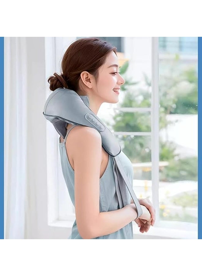 جهاز تدليك الرقبة والفقرات العنقية مع خاصية التدفئة، وسادة مساج شياتسو لتخفيف آلام الرقبة والأكتاف، جهاز تدليك عضلي حراري محمول. - Image 3