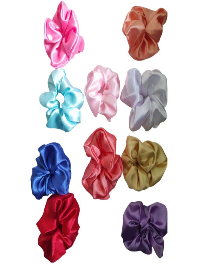 DLK Satin Fabric Multicolor Soft Silky Scrunchies For Women And Girls,Soft Silky Scrunchies For Hair ||(Pack Of 20)|| - Image 5