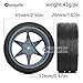 Chanjorlin 110 On Road Tires And Aluminum Wheels 12mm Hex RC Rally Racing Tyres OD 256 For Tamiya TT01 TT02 XV01 TA06 A959 PTG2 HPI KYOSHO PTG2 Traxxas 110 Street Touring Drift Car 4PCS Titanium - Image 4