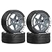 Chanjorlin 110 On Road Tires And Aluminum Wheels 12mm Hex RC Rally Racing Tyres OD 256 For Tamiya TT01 TT02 XV01 TA06 A959 PTG2 HPI KYOSHO PTG2 Traxxas 110 Street Touring Drift Car 4PCS Titanium - Image 3