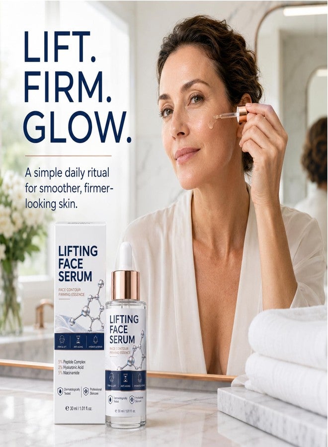 CURECURE Face Lift Serum Instant Face Tightener Daily Moisture Firming Essence, Daily Hydrating Skincare, Nourishing Moisture, For Women, Smooth Texture, Quick Absorb, 30ml - Image 3